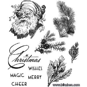 Tim Holtz Collection - Cling Stamps - Christmas Classics Outlet Reliable