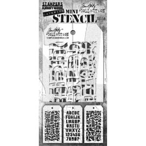 Tim Holtz - Mini Stencil  Set #58 From China Free Shipping Low Pice