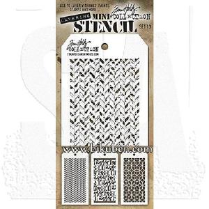 Tim Holtz - Mini Stencil Set #13 Clearance Best Place