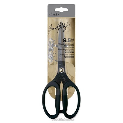 Tim Holtz - Non Stick Scissors - Black - Kushgrip - Titanium 9,5" Free Shipping 2025