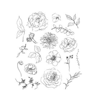 Tim Holtz Collection - Cling Stamps - Floral Elements Countdown Package Cheap Online