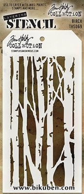 Tim Holtz - Stencil - Birch Free Shipping Original