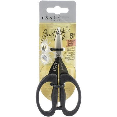 Tim Holtz - Non Stick Scissors - Kushgrip - Mini Snips 5" - Black - Left Handed Store Sale Online