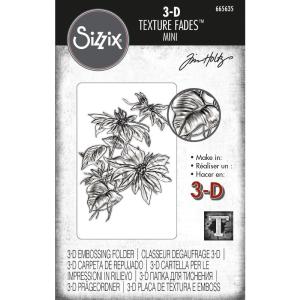 Tim Holtz Alterations - Texture Fades - 3D Embossing Folder - Mini Poinsettia Cheap Sale Comfortable