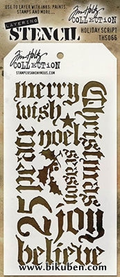 Tim Holtz - Stencil - Holiday Script Buy Cheap Wiki