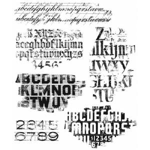 Tim Holtz Collection - Cling Stamps - Faded Type Explore Cheap Pice