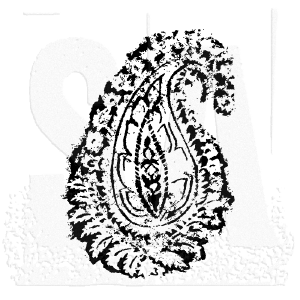 Tim Holtz - Wood Mounted Stamp - Chunky Paisley Pices Online