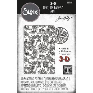 Tim Holtz Alterations - Texture Fades - 3D Embossing Folder - Mini Botanical Sale 2025 New
