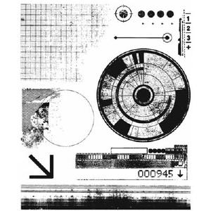 Tim Holtz Collection - Cling Stamps - Glitch 1 Clearance 2025 Unisex