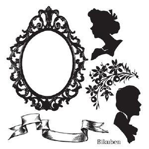 Tim Holtz Alterations - Framelits Die Set w/Stamps - Framed Silhouette Free Shipping The Cheapest