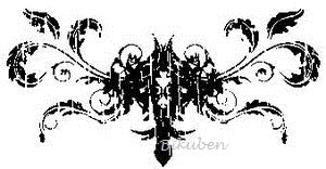 Tim Holtz - Wodd mounted stamp -  Grunnge Scroll Cheap High Quality