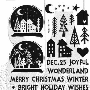Tim Holtz Collection - Cling Stamps - Festive Print Quality Free Shipping