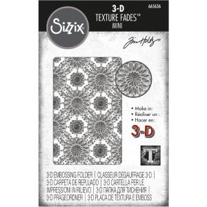 Tim Holtz Alterations - Texture Fades - 3D Embossing Folder - Mini Kaleidoscope Discount Classic