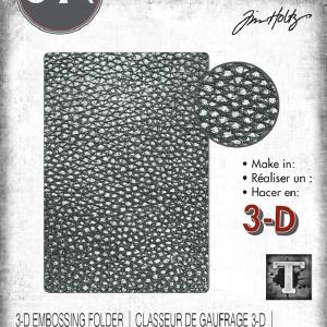 Tim Holtz Alterations - Texture Fades Embossing Folder - 3D - Cracked Leather Huge Surprise