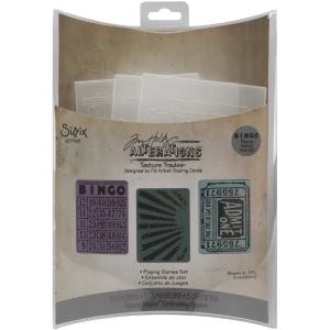 Tim Holtz Alterations: Embossingfolders - Playing Games Set Low Pice Fee Shipping