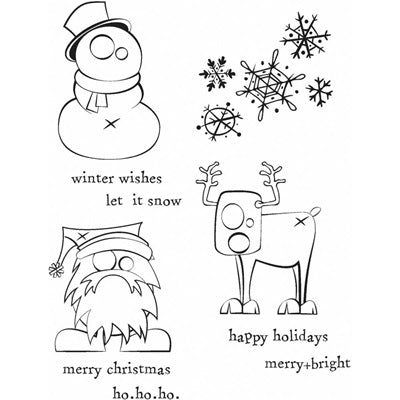 Tim Holtz Collection - Cling Stamps - Merry Misfits Cheap Sale Online