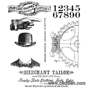 Tim Holtz Collection - Dapper - Stamps Visit New Online