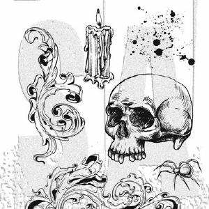 Tim Holtz Collection - Cling Stamps - Foreboding Discount Amazon