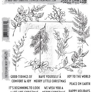 Tim Holtz Collection - Cling Stamps - Greenery Free Shipping Cost