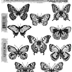 Tim Holtz Collection - Cling Stamps - Flutter 2025 Unisex Online
