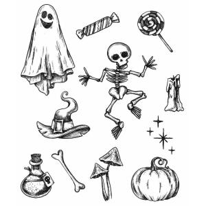 Tim Holtz Collection - Cling Stamps - Halloween Doodles Low Pice Cheap Online