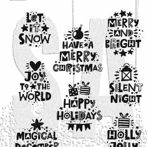 Tim Holtz Collection - Cling Stamps - Holiday Whatnots Free Shipping Cheap Real