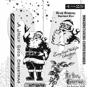 Tim Holtz Collection - Cling Stamps - Jolly Holiday Outlet Best Pices