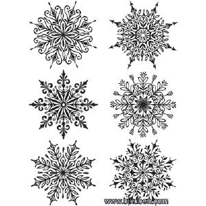 Tim Holtz Collection - Cling Stamps - Swirly Snowflakes Huge Surprise For Sale