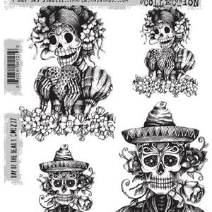 Tim Holtz Collection - Day of the Dead - Stamps Free Shipping Reliable