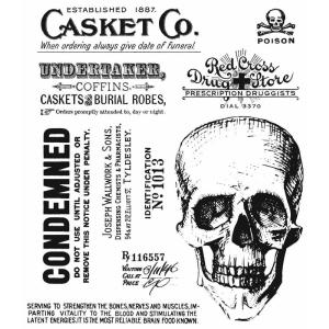 Tim Holtz Collection - Cling Stamps - Rest in peace Enjoy Cheap Pice