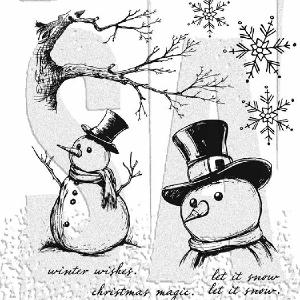 Tim Holtz Collection - Cling Stamps - Mr. Frostie Outlet Discount Sale