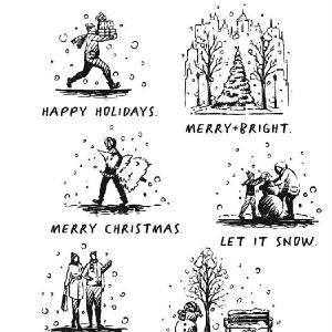 Tim Holtz Collection - Cling Stamps - Holiday Sketchbook Discount Nicekicks