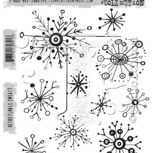 Tim Holtz Collection - Cling Stamps - Retro Flakes Cheap Sale Now