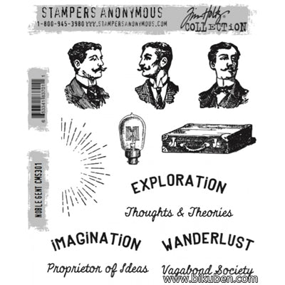 Tim Holtz Collection - Cling Stamps - Noble Gent Outlet For Nice