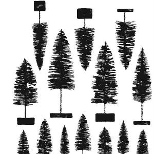 Tim Holtz Collection - Cling Stamps - Bottlebrush Trees Sast Cheap Pice