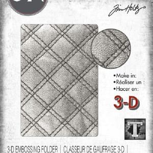 Tim Holtz Alterations - Texture Fades Embossing Folder - 3D - Quilted Sale Clearance