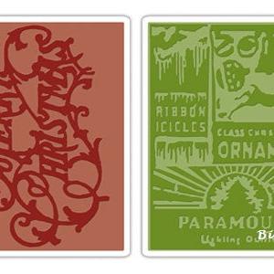 Tim Holtz Alterations: Embossing Folders - Merry Christmas & Vintage Holiday A2 Cheap Sale Amazing Pice