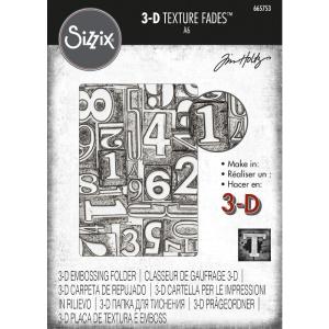 Tim Holtz Alterations - Texture Fades Embossing Folder - 3D - Numbered Sale New Styles