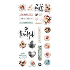Prima - Pumpkin and Spice - Puffy Stickers Outlet Top Quality
