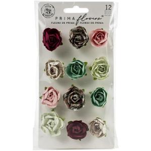 Prima - Pretty Mosaic - Mulberry Paper Flowers - Peridot Best Place Sale Online