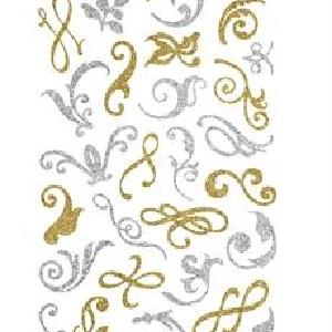 Making Memories: Shimmer Flourish Stickers - Silver & Gold Cheap Pice Low Shipping Fee