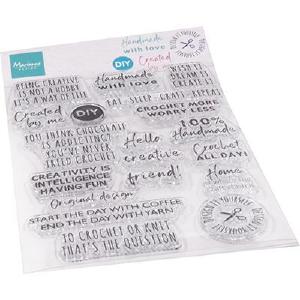 Marianne Design - Clear stamps - Handmade with love Discount For Cheap