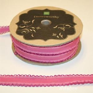 Making Memories - Scallop String Egde Ribbon - Pink (metervis) Good Selling Online