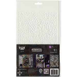 Prima - Finnabair - Elementals Stencil - Floral Net    6x9" Cheap Shop
