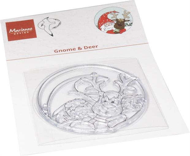 Marianne Design - Clear stamps - Hetty's Gnome & Deer Free Shipping Original