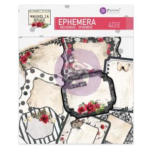 Prima - Magnolia Rouge - Ephemera Tags Comfortable