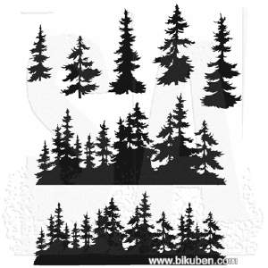 Tim Holtz Collection - Tree Line - Stamps Free Shipping Low Pice Fee Shipping