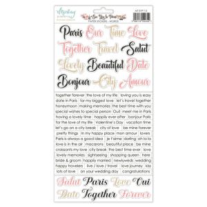 Mintay - See you in Paris - Paper Stickers Words - 6 x 12" Quality Original