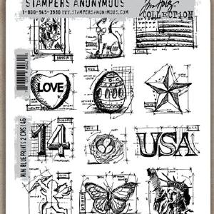 Tim Holtz Collection - Mini Blueprints #2 - Stamps Buy Cheap Nicekicks