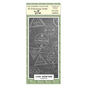 Lisa Horton - Embossing Folder - 3D - Postal marks Slimline Clearance Cost